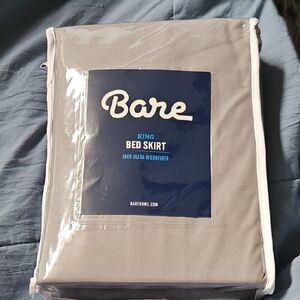 Bare Home Gray Bed Skirt